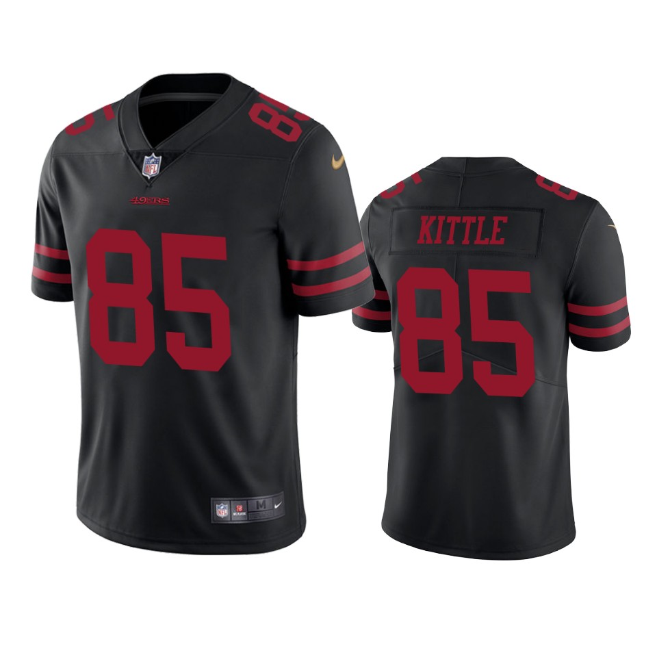 Toddlers San Francisco 49ers #85 George Kittle Black Vapor Untouchable Limited Stitched Football Jersey Toddlers San Francisco 49ers #85 George Kittle Black Vapor Untouchable Limited Stitched Football Jersey